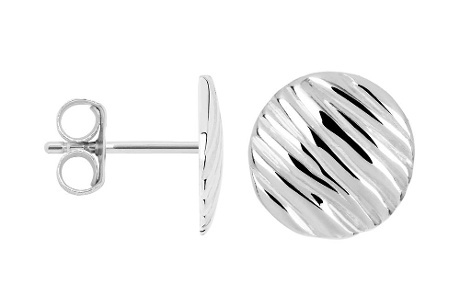 Cercei Rotunzi cu Model din Argint 925 – 10 mm