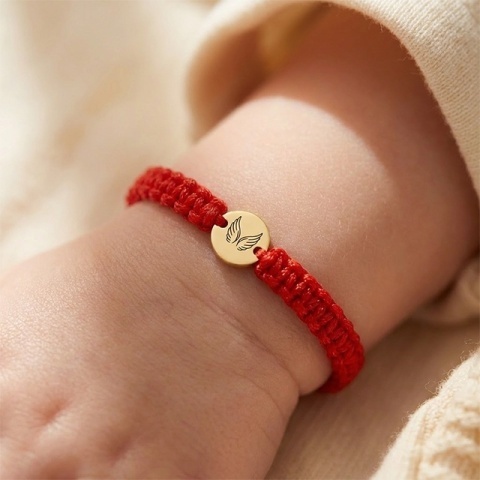 Brățară Aur 14K cu Aripi de Înger Copii – Personalizată