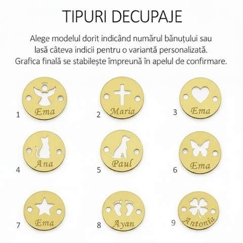 Brățară din Aur 14K cu Trifoi Decupat – Personalizabilă cu Nume - Img 5