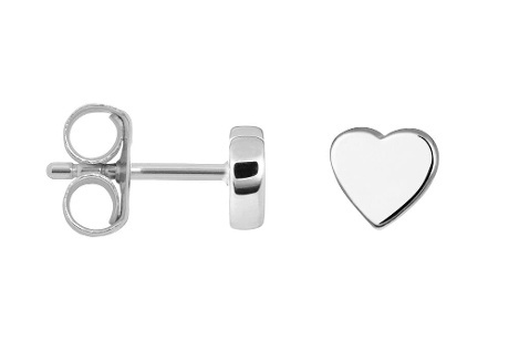 Cercei mici din argint 925 – Mini Inimă 6×4 mm - Img 3