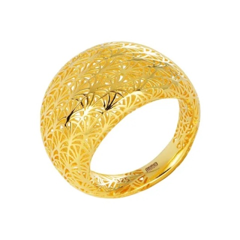 Inel Lat Damă din Argint 925 cu Design 3D – Argintiu sau Placat cu Aur - Img 3