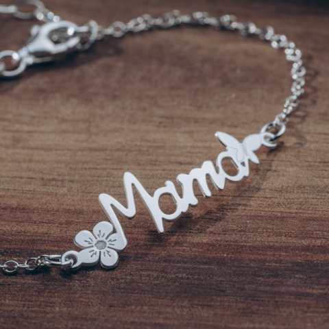 Silberarmband mit "Mum"-Anhänger - Das perfekte Geschenk für eine geliebte Person - Img 2