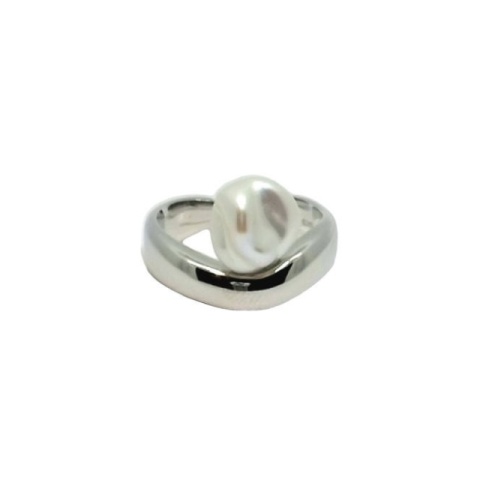 Val- Ring aus rhodiniertem 925er Sterlingsilber mit weißer Barock-Zuchtperle - Img 3