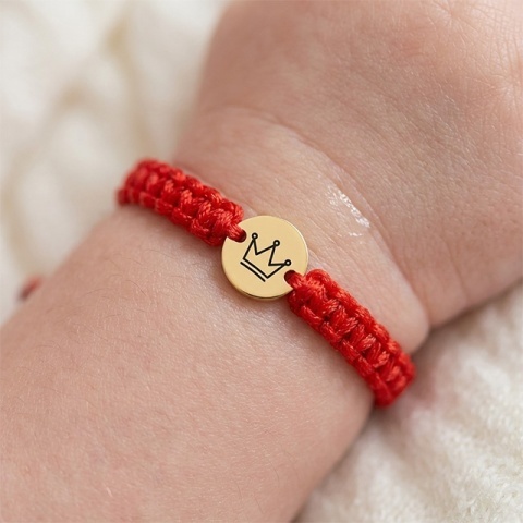 Brățară Aur 14K cu Coroană Copii – Personalizată