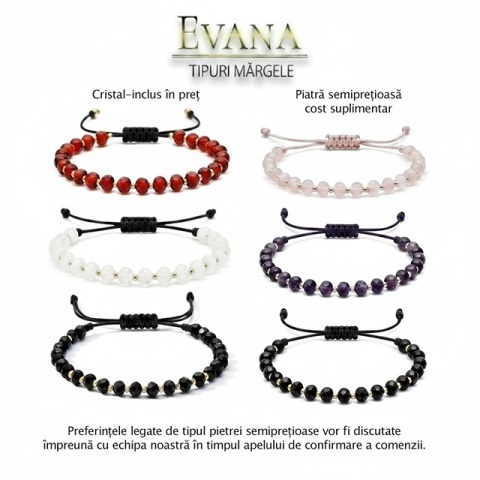 Brățară cu bănuț din aur 14K și cristale negre – personalizată - Img 8