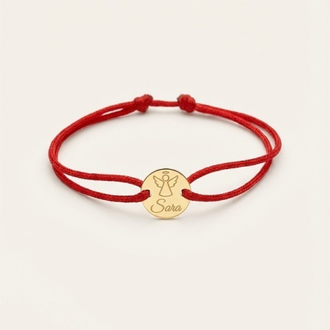 Brățară Șnur cu Bănuț din Aur 14K și Nume Gravat – Brățară Personalizată Copii - Img 7