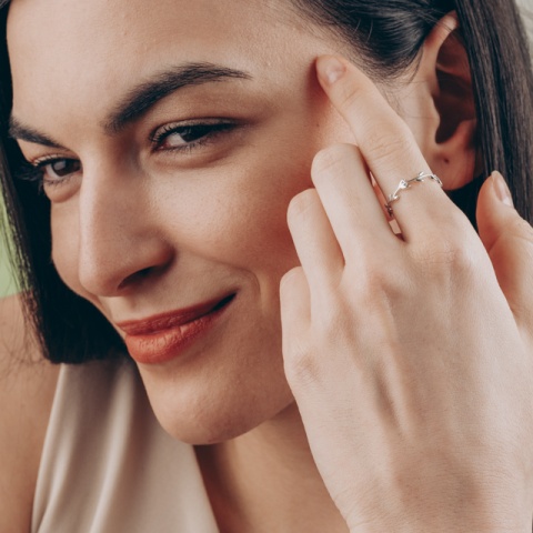 Silber 925 Blatt Ring - botanisches Design, fein und elegant - Img 3