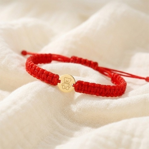 Brățară Aur 14K cu Ursuleț Copii – Personalizată