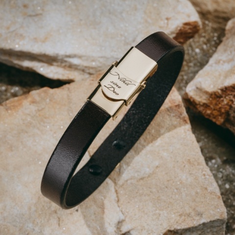 Brățară Bărbați Piele cu Cruce Aur 14K Personalizată – Model Protecție - Img 9