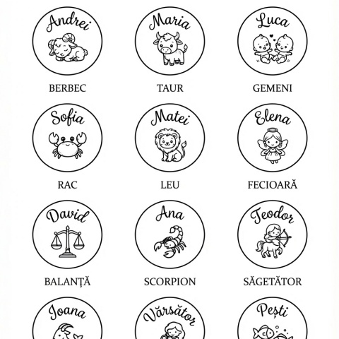 Brățară Bebeluși Aur 14K cu Zodiac – Personalizată cu Nume și Gravură - Img 4
