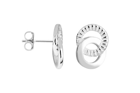 Cercei Două Cercuri din Argint 925 – 11×8 mm