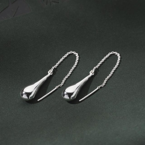 Cercei Lungi din Argint 925 cu Lanț Subțire – Design Elegant & Minimalist - Img 2