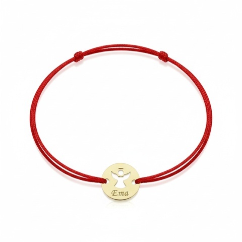 Brățară Aur 14K cu Îngeraș Decupat și Nume Gravat - Talisman Personalizat - Img 8