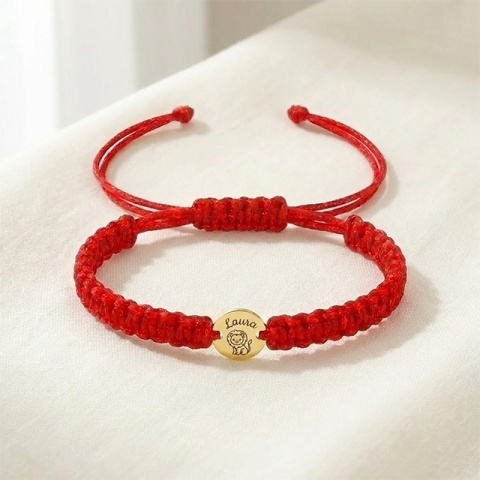 Brățară Bebeluși Aur 14K cu Zodiac – Personalizată cu Nume și Gravură