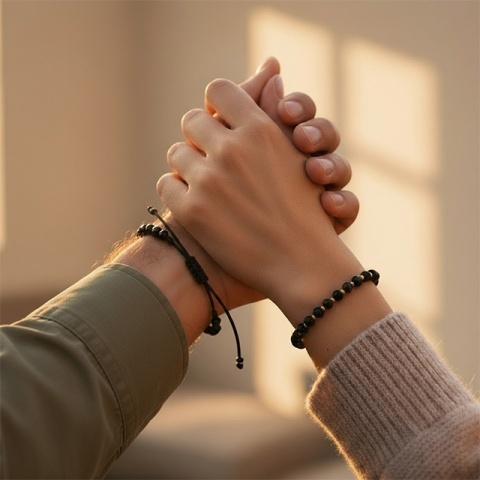 Brățară cu cristale fațetate și biluțe din aur 14K - Img 7