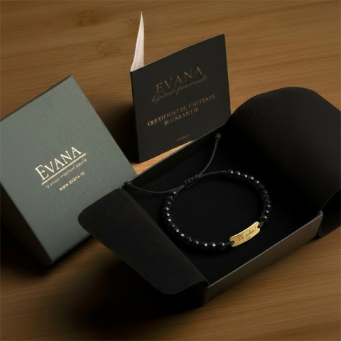 Brățară cu șnur și bănuț din aur 14K – Bijuterie familie Evana - Img 6