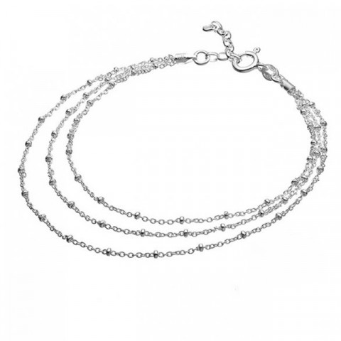 Brățară triplă de gleznă argint 925 Triple Floating, 23+3 cm - Img 3