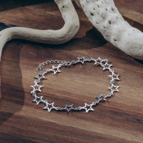 Silber Star Design Armband - Nacht Himmel inspirierte Eleganz