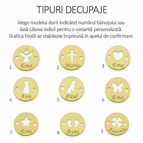 Brățară Aur 14K cu Îngeraș Decupat și Nume Gravat - Talisman Personalizat - Img 3