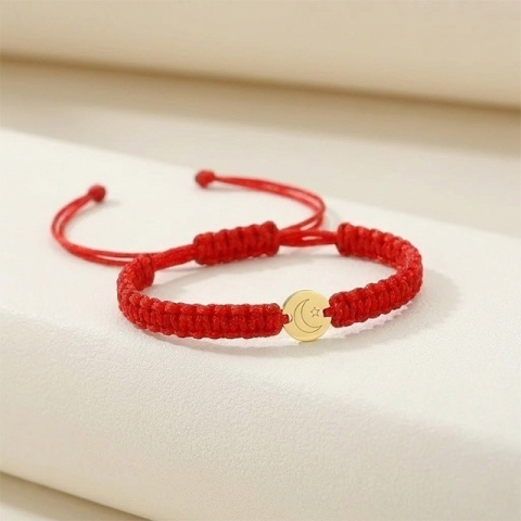 Brățară Aur 14K Lună și Stea Copii – Personalizată