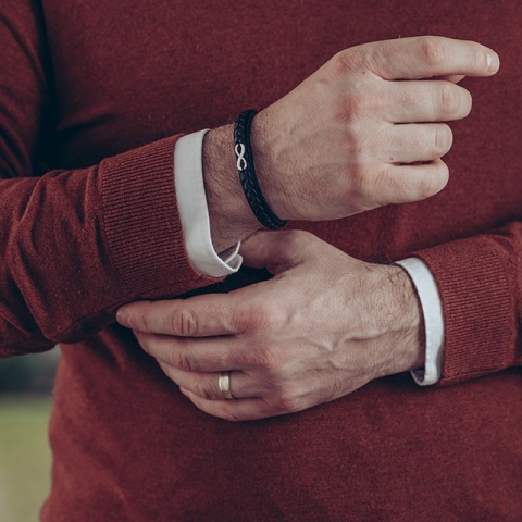 Brățară din Piele cu Infinit din Argint 925 – Simbol Discret și Personal - Img 5
