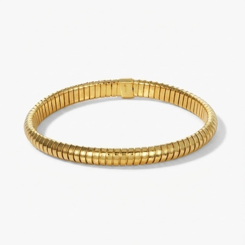 Set Cleopatra din argint 925 placat cu aur – inel reglabil și brățară rigidă - Img 4