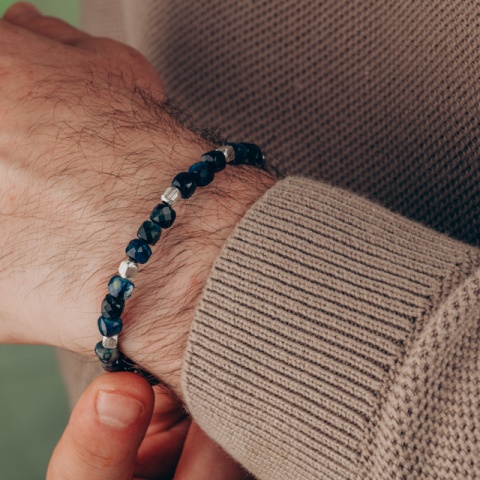 Brățară personalizată cu pietre cubice 4 mm și elemente din argint - Img 3
