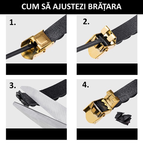 Demn Cusut Brățară Piele și Argint (închizătoare oțel inoxidabil) - Img 4