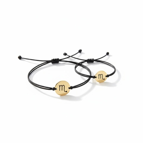 Set brățări personalizate din aur 14K cu șnur – el și ea | Evana - Img 4