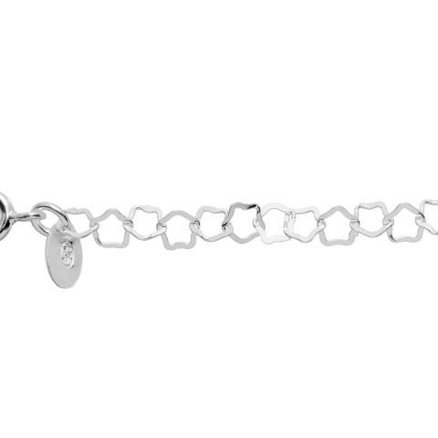 Sterlingsilber-Knöchelarmband mit Stern, 21+5 cm, glänzende Ausführung - Img 4