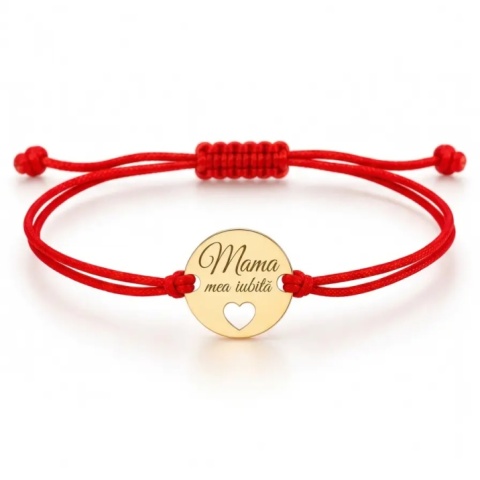 Brățară pentru Mama din Aur 14K – Bănuț Personalizat cu Mesaj - Img 6