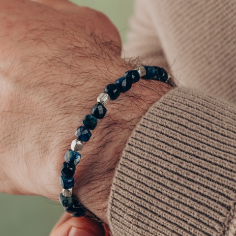 Brățară personalizată cu pietre cubice 4 mm și elemente din argint - Img 4