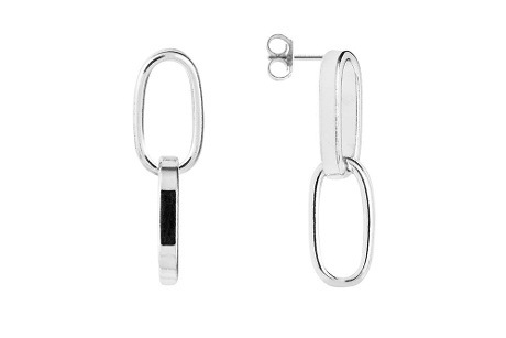Cercei cu Două Verigi din Argint 925 – 21×6 mm - Img 4