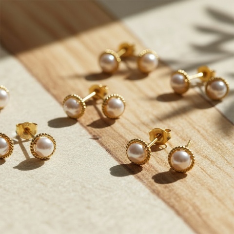 Cercei cu Perlă Albă din Argint 925 – 7×7 mm - Img 7