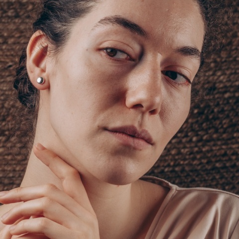 Cercei din argint Dot – Eleganță delicată 7 mm - Img 3
