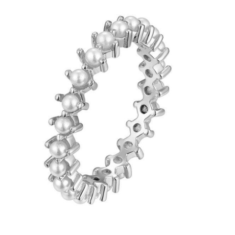 Rhodinierter Ring aus Sterlingsilber mit Rhodium und Perlen - Eleganz und Raffinesse - Img 5