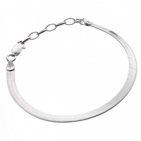 925 Sterling Silber Armband, 4mm Breite, 16cm Länge + 3cm Verlängerung - Elegant und bequem - Img 2