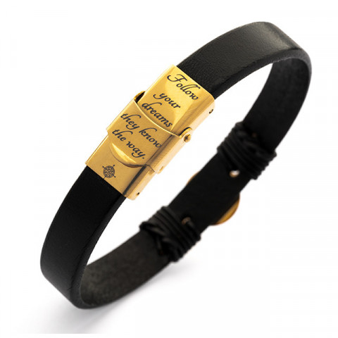 Brățară Bărbați Piele cu Busolă Aur 14K Personalizată – Model Roza Vânturilor - Img 8