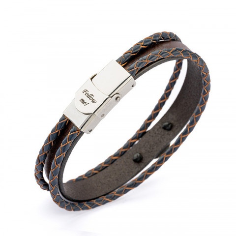 Brățară cu Busolă Argint 925 pentru Bărbați – Piele Naturală Personalizată - Img 11