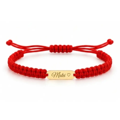 Brățară cu Nume Copii din Aur 14K – Plăcuță Personalizată Față-Verso - Img 5