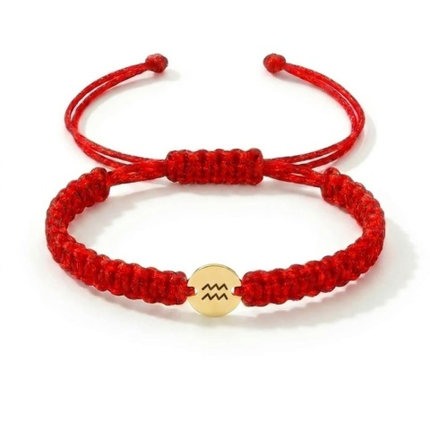 Brățară Șnur cu Bănuț din Aur 14K și Zodie Gravată – Brățară Personalizată Copii - Img 9