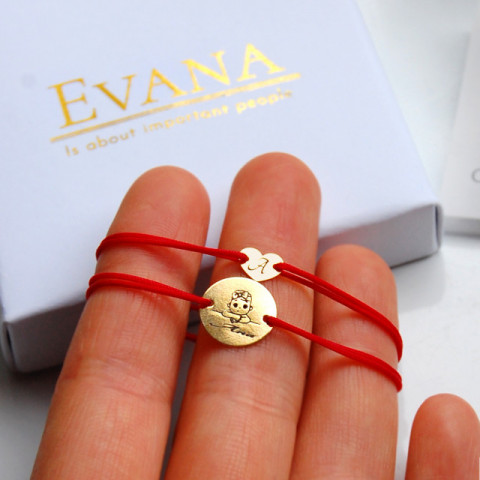 Herz 6x 7,5 mm personalisierte Initialengravur/Symbol 14K Goldarmband - Img 3