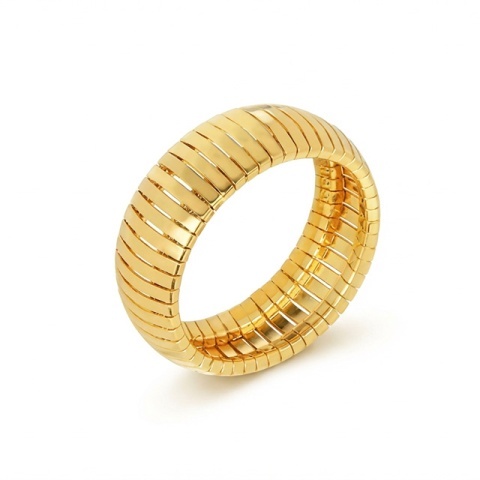 Set Cleopatra din argint 925 placat cu aur – inel reglabil și brățară rigidă - Img 5