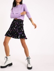 Fusta mini cu model floral