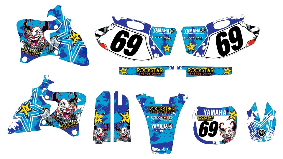 Kit Adesivo Moto Cross Trilha Compatível Yamaha Yz 426 Mt004