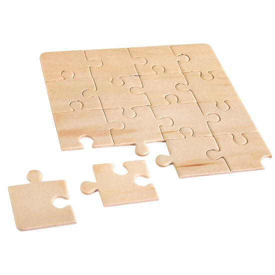 Puzzle de madeira branco para sublimação 60 peças 25x36cm