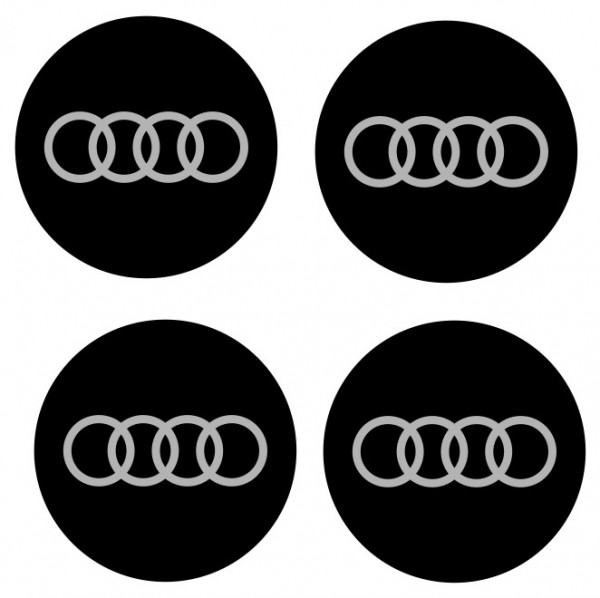 4 Autocolantes Para Centros de Jantes com Audi