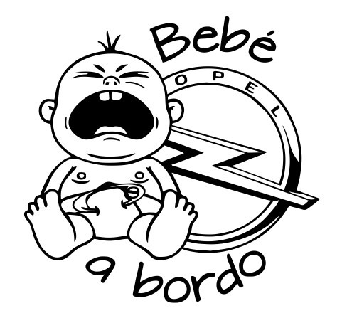 Autocolante - Bebé a bordo para Opel