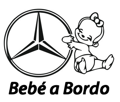Autocolante com Bebé a bordo Mercedes