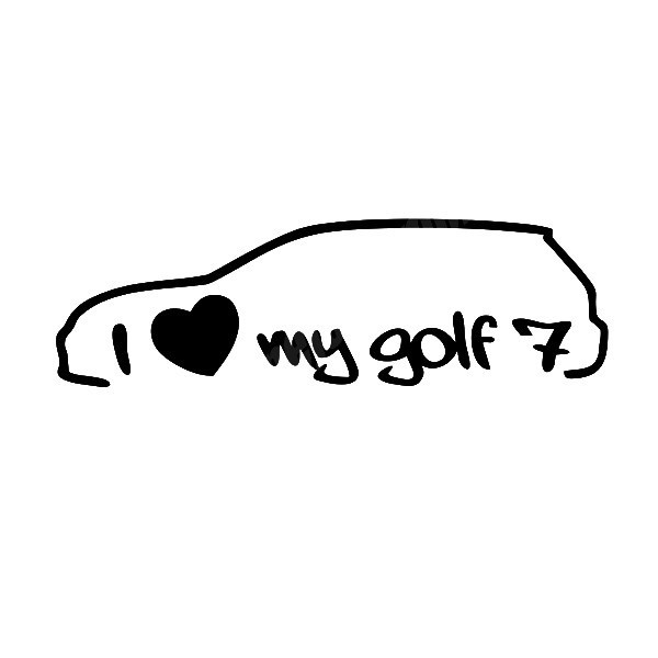 Autocolante com I love my Golf 7